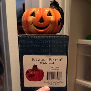 Fitz and Floyd Witch Hazel Pumpkin Candlecup